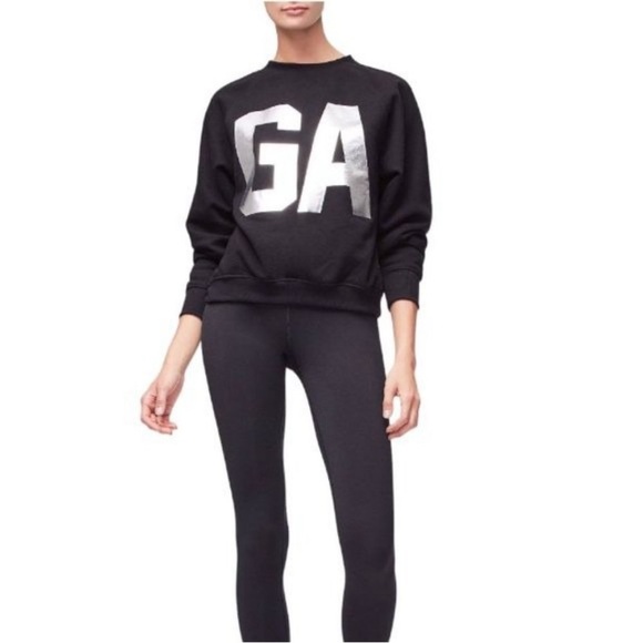 🤩 GOOD AMERICAN Goodies Varsity Sweatshirt Size 0 - Picture 4 of 6